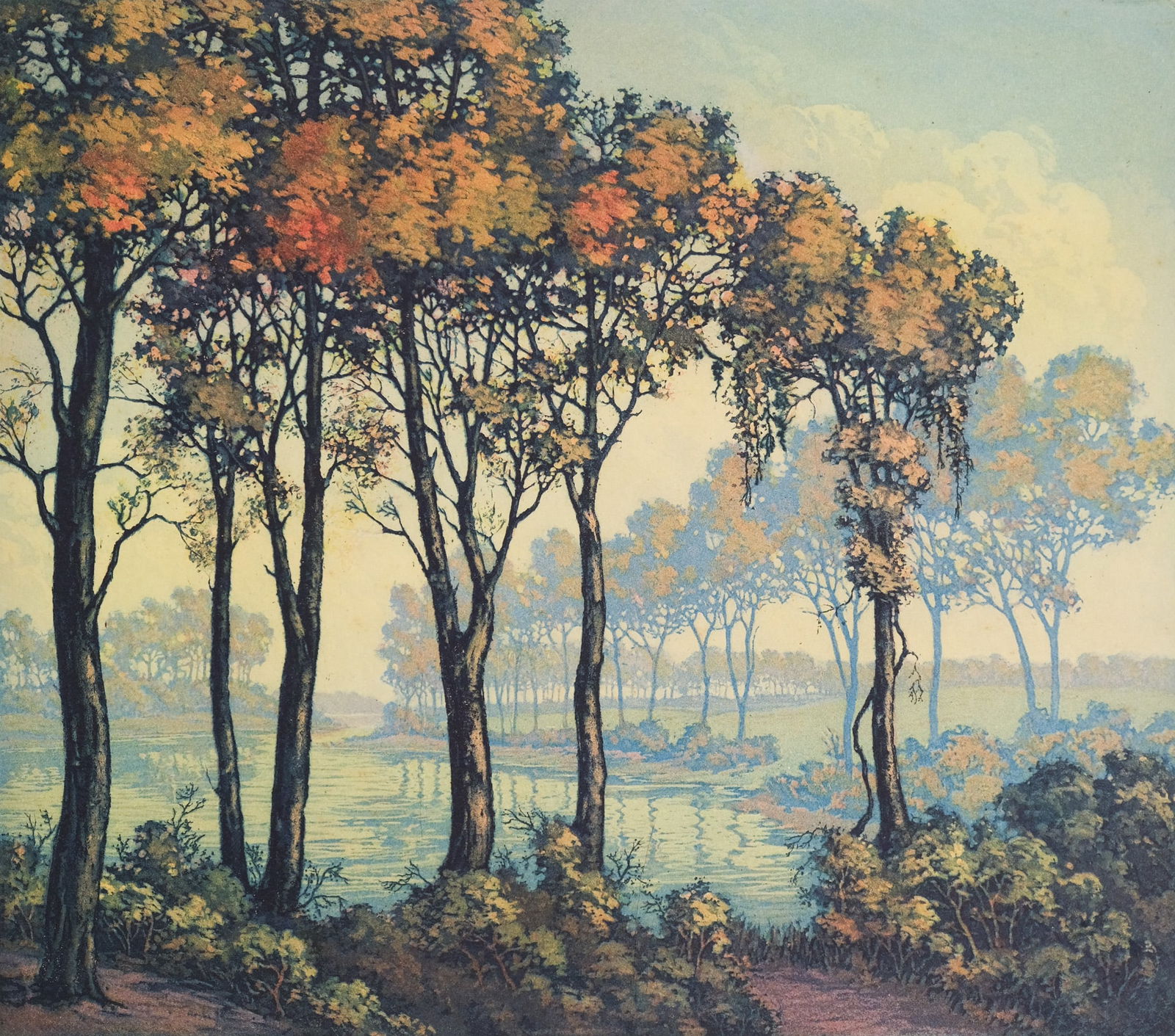 F. Leslie Thompson, "Along the DuPage" (1 of 4)