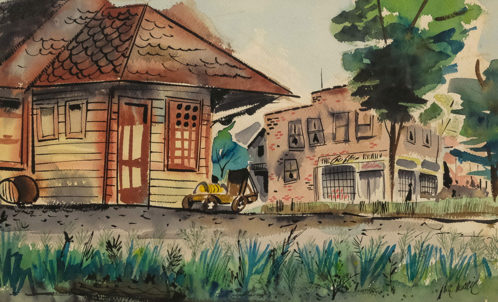 American School, Town Scene (1 of 5)