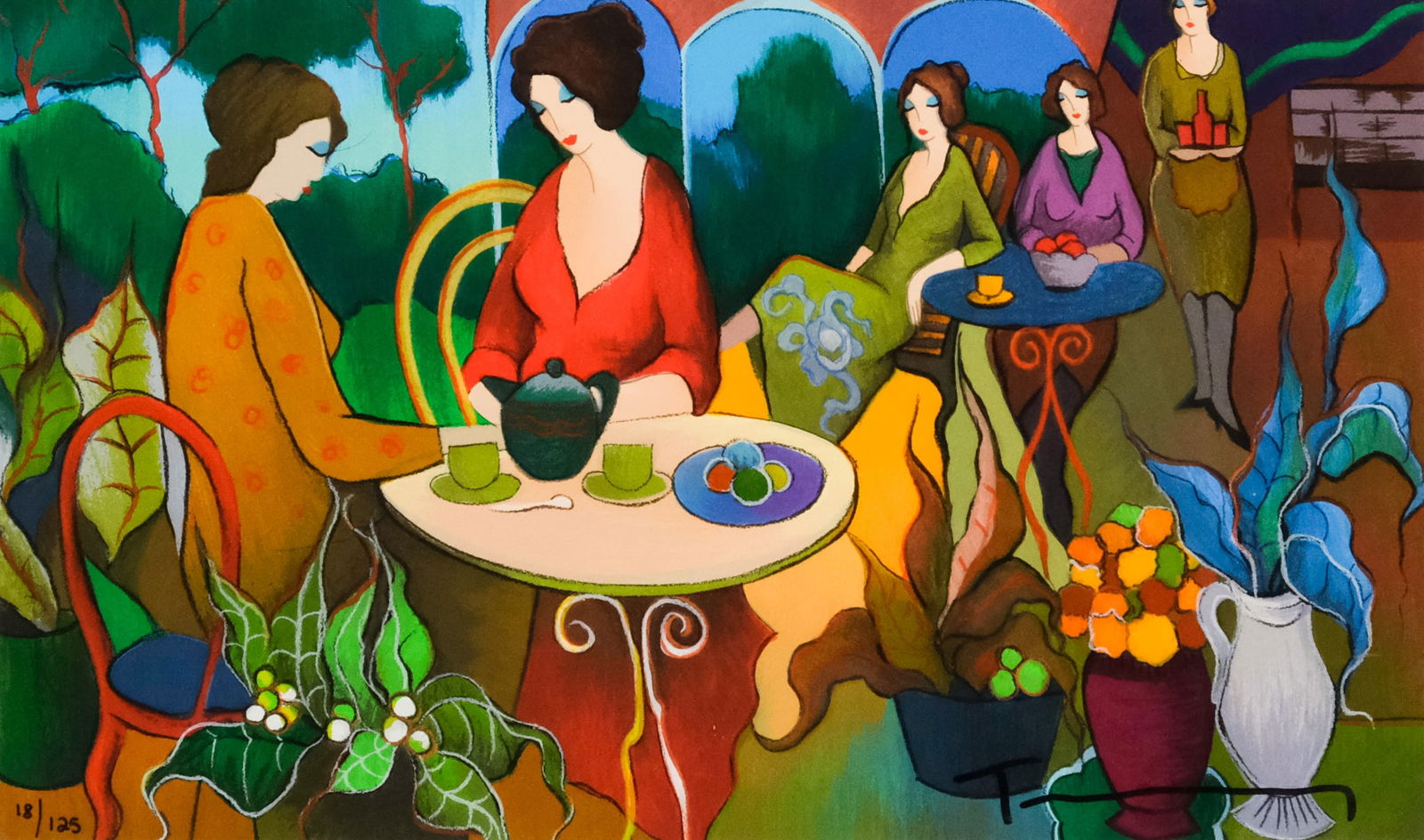 Itzchak Tarkay, French Luncheon (1 of 5)