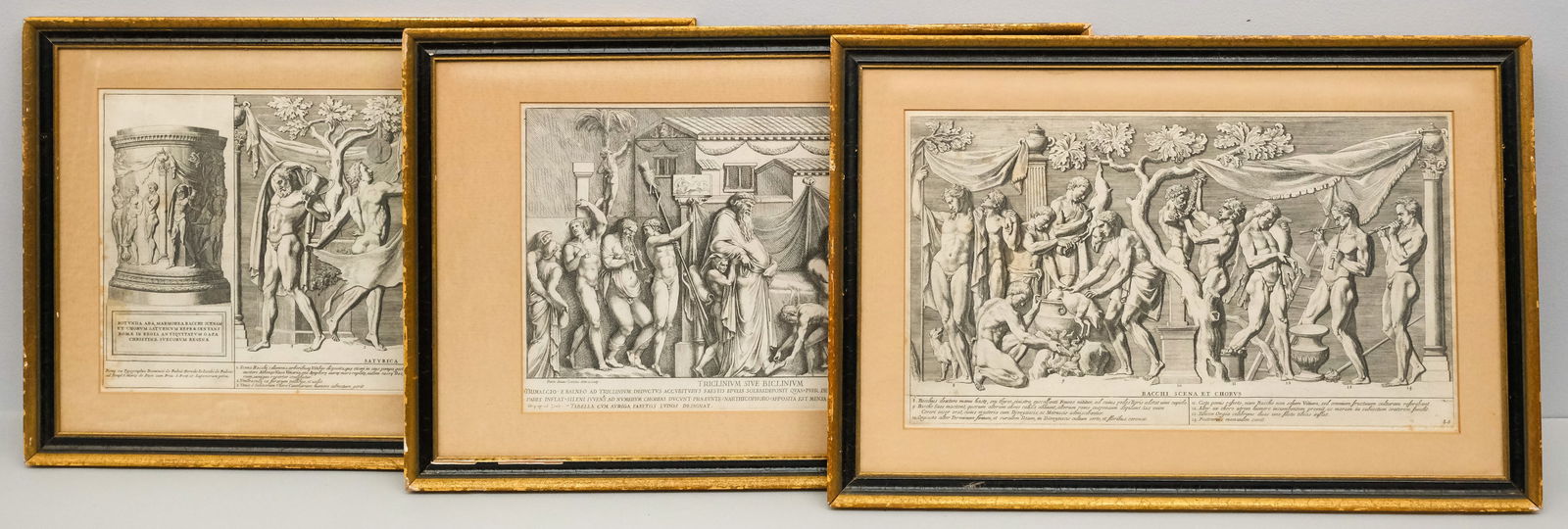 Antique Roman Engravings of Bacchanalian Scenes (1 of 16)