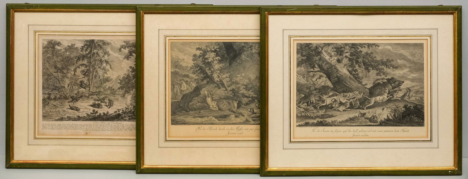 Johann Elias Ridinger, Group of 3 Etchings (1 of 16)