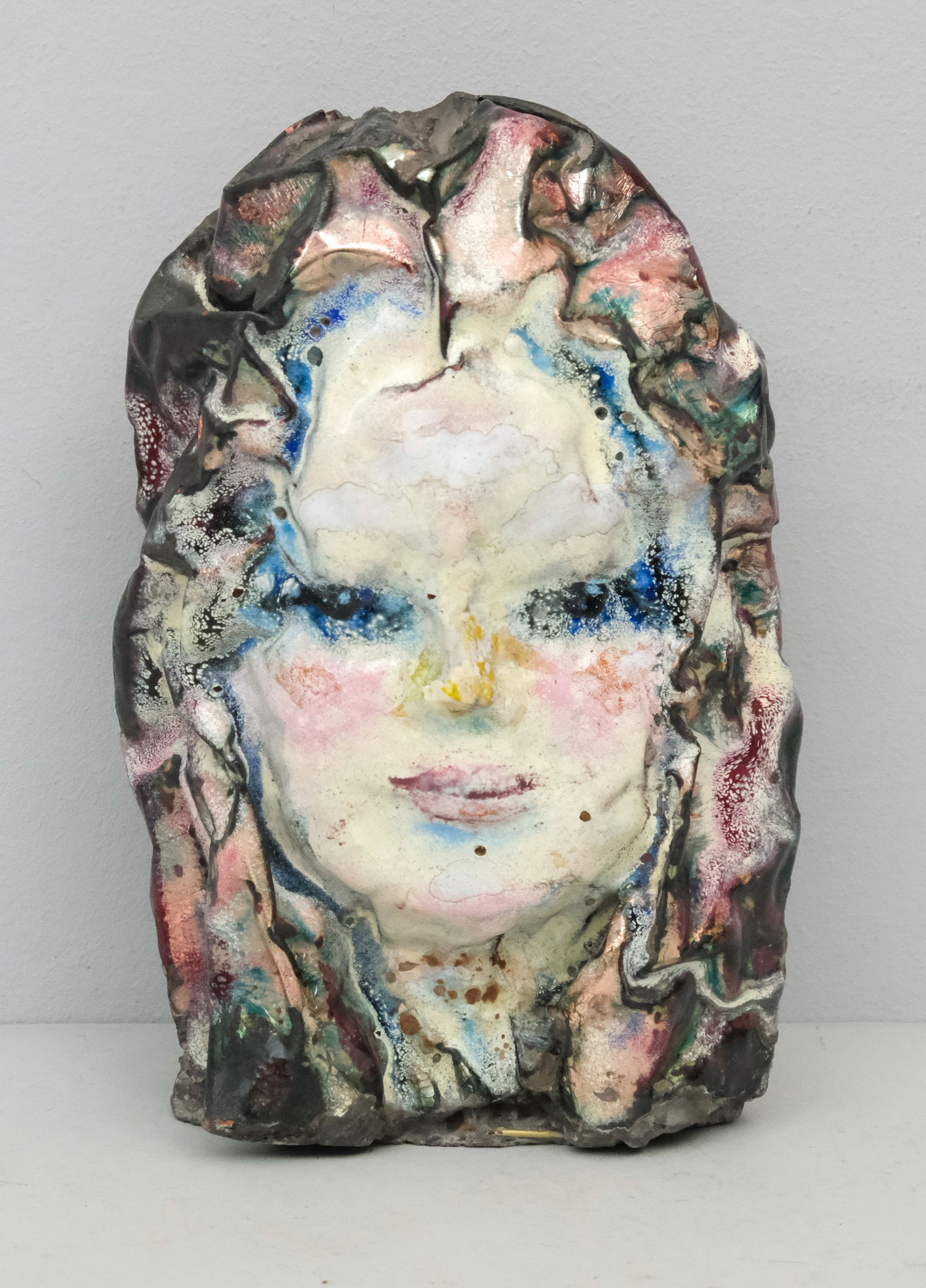 Copper Clad Brutalist Enamel Bust (1 of 9)