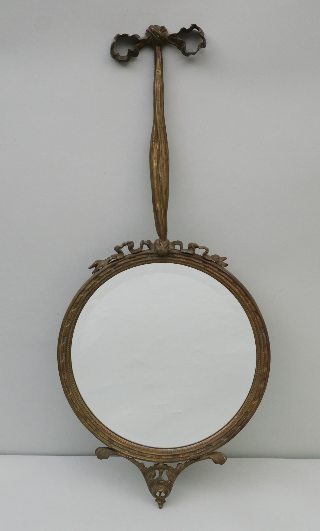 French Bronze Wall Hanging Mirror (1 of 3)