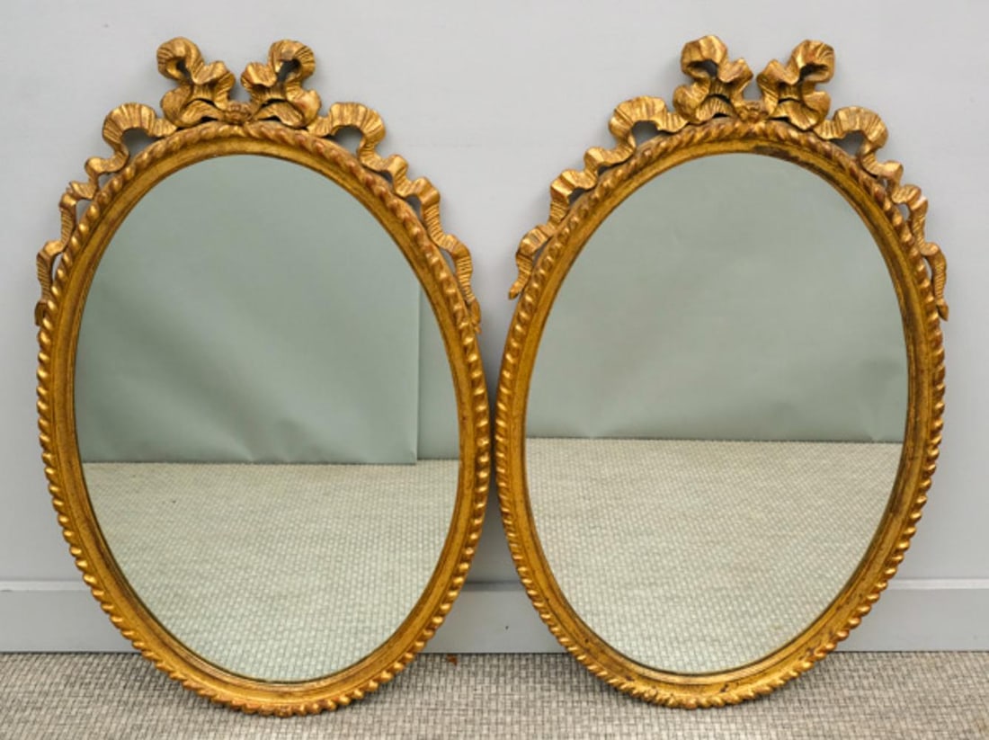 Pair of French Style Giltwood Mirrors (1 of 4)
