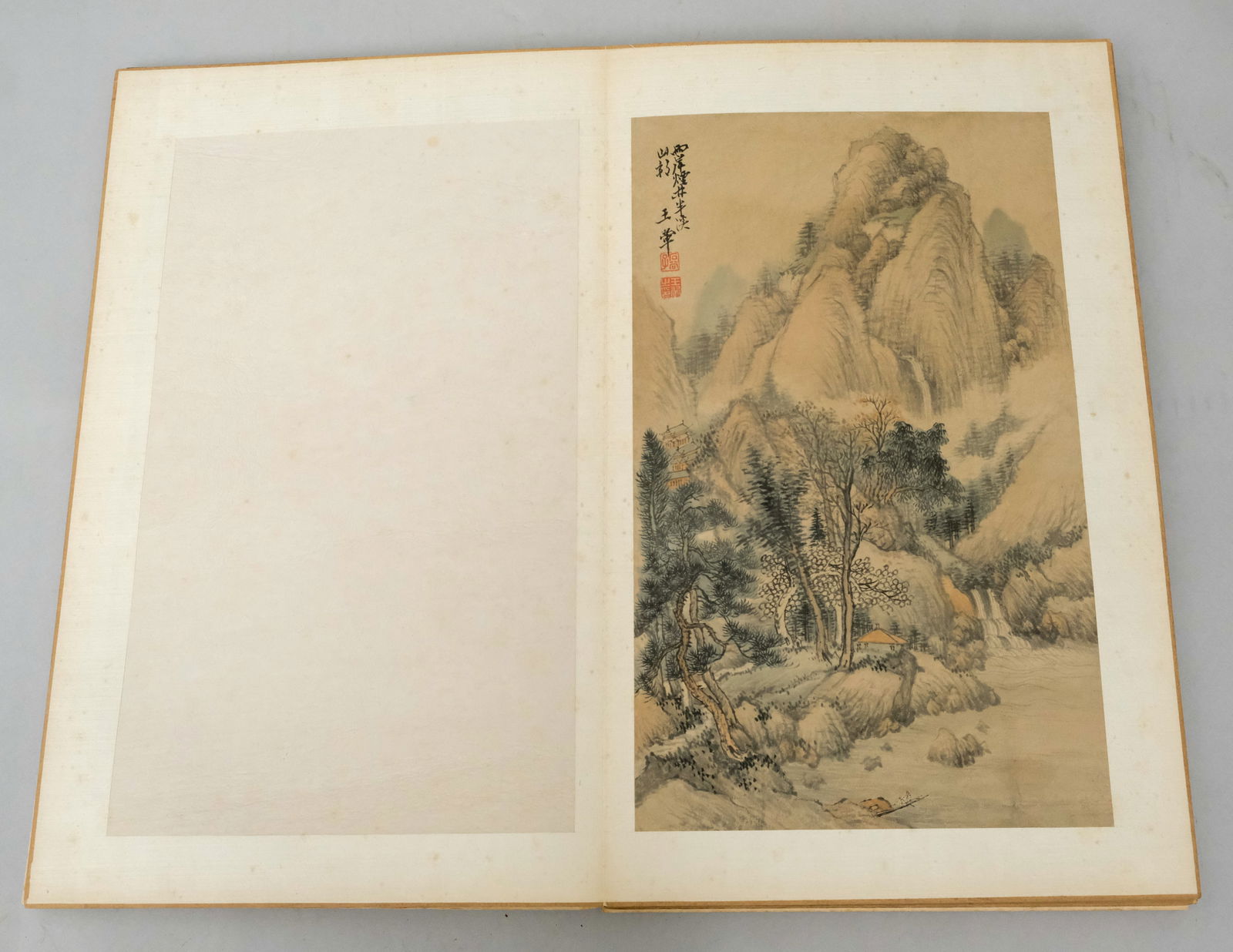 Chinese Accordion Book of Painted Landscapes (1 of 13)