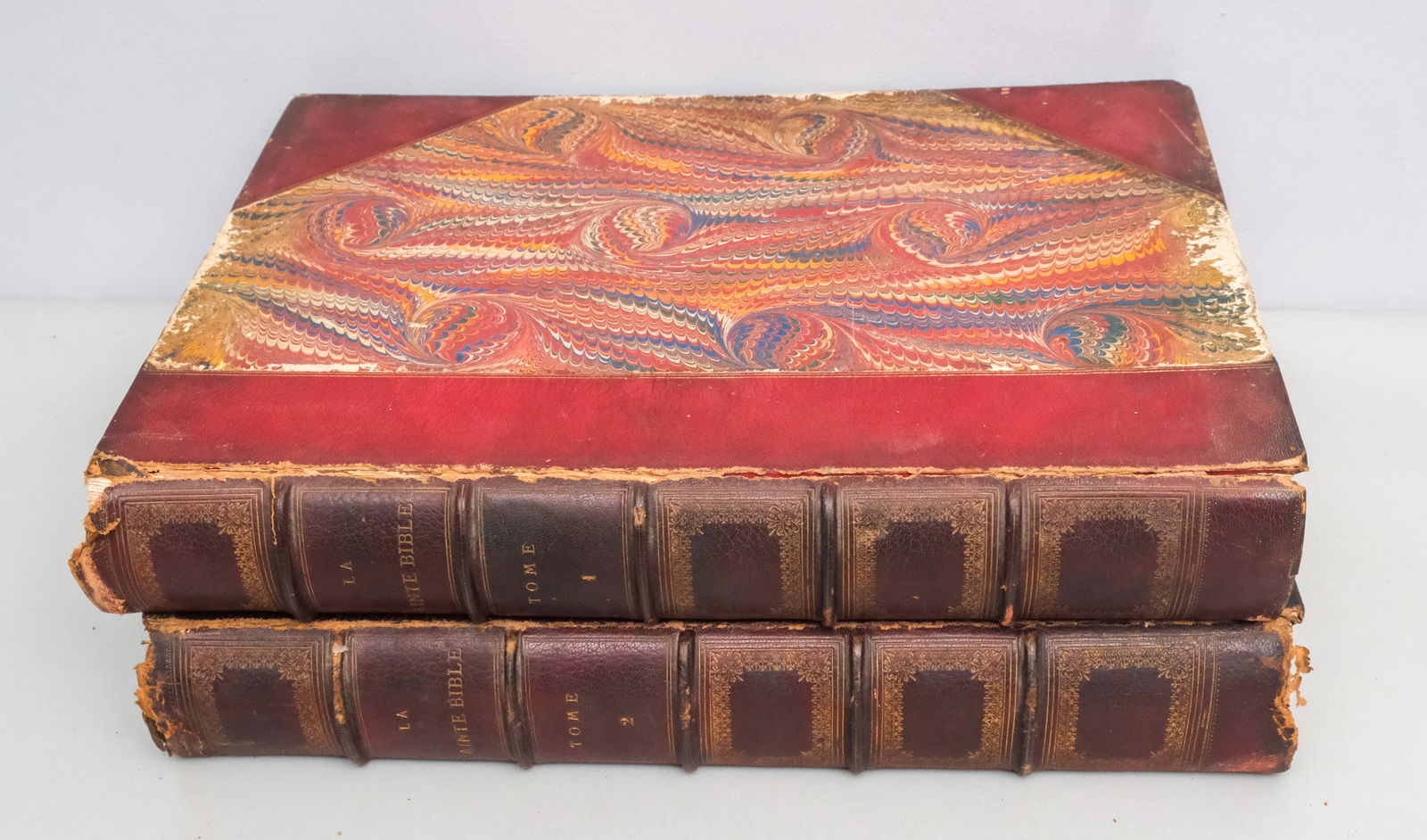 "La Sainte Bible" in 2 Volumes, 1866 (1 of 20)