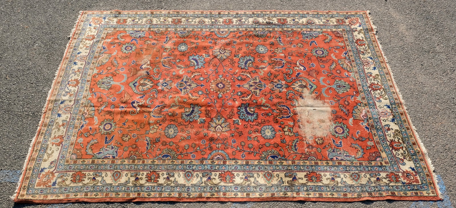 Antique Heriz Rug 92" x 128": Iran, early 20th or late 19th century, 92" x 128"
