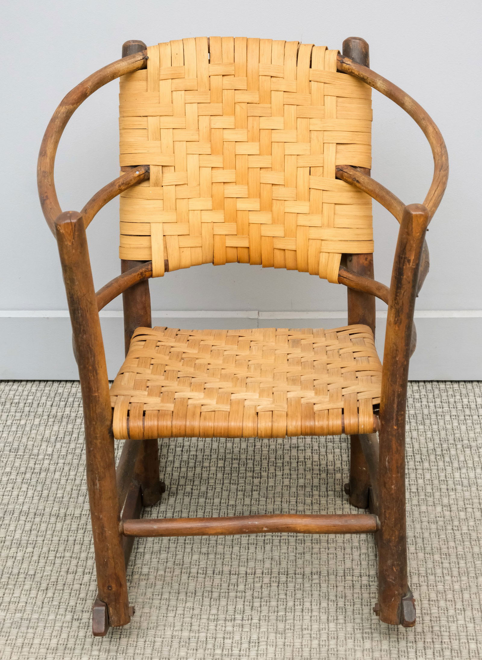 Antique Old Hickory Child's Rocking Chair (1 of 7)