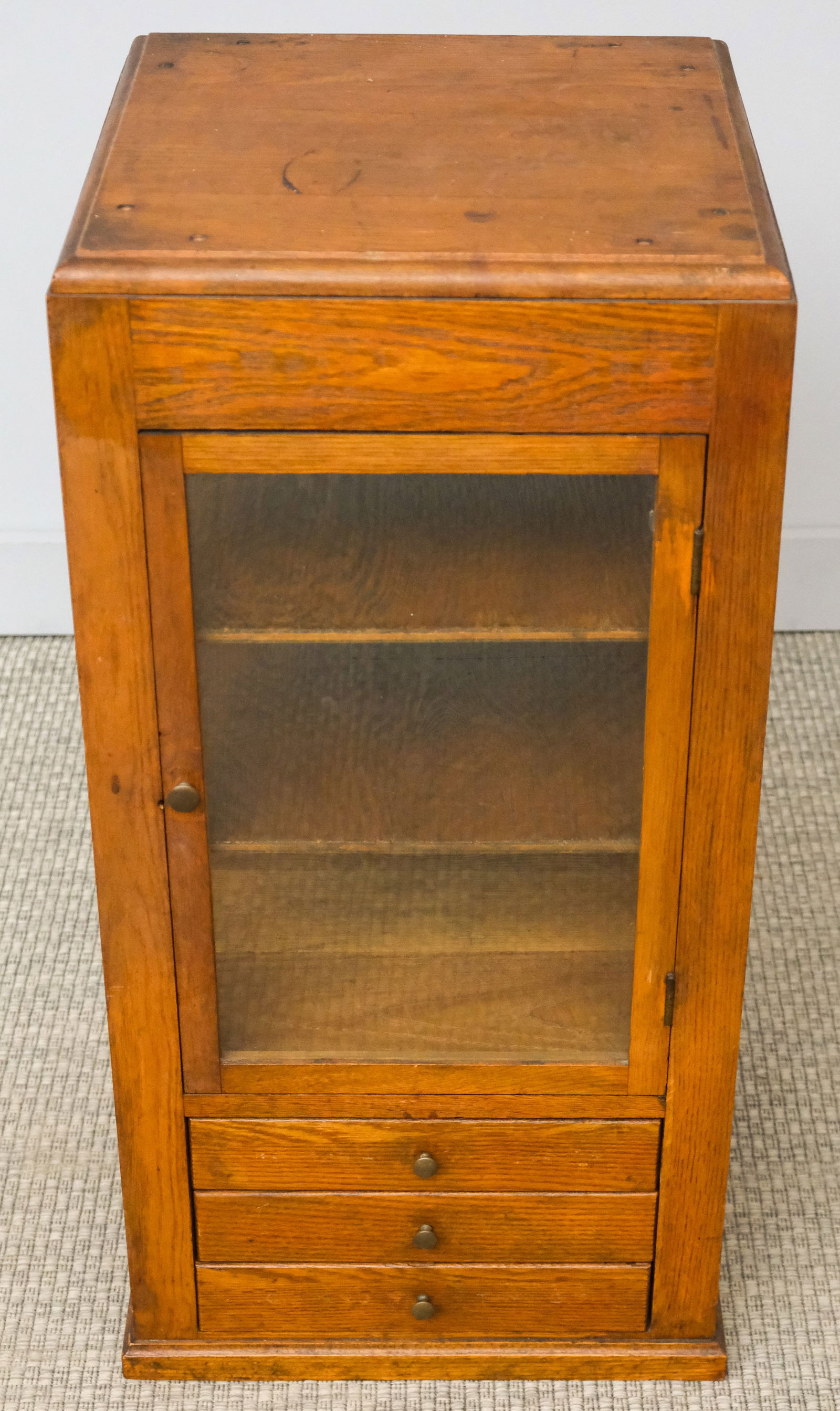 Glass Display Cabinet with Spool Drawers (1 of 9)