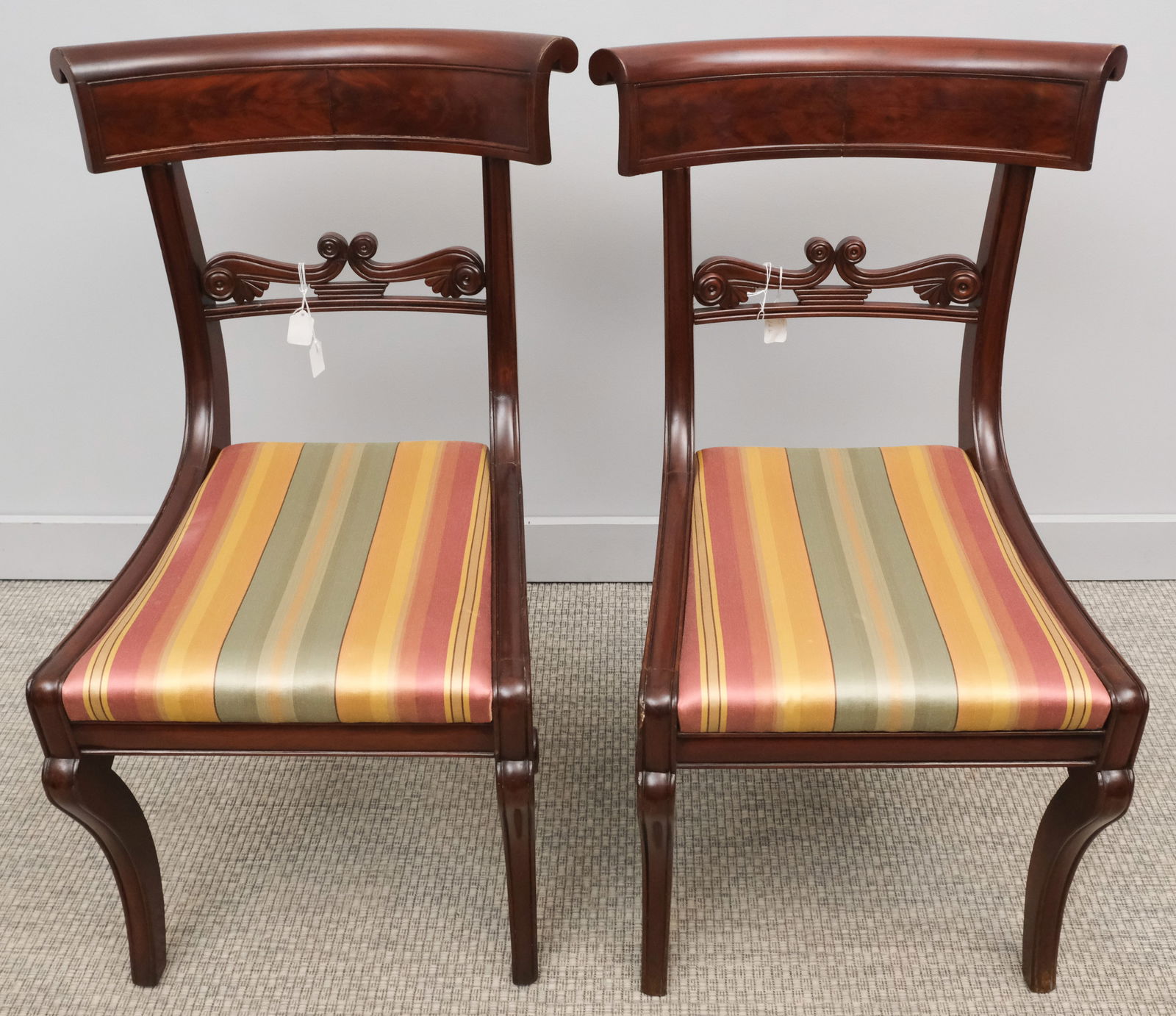 Pair of American Empire Dining Chairs (1 of 6)