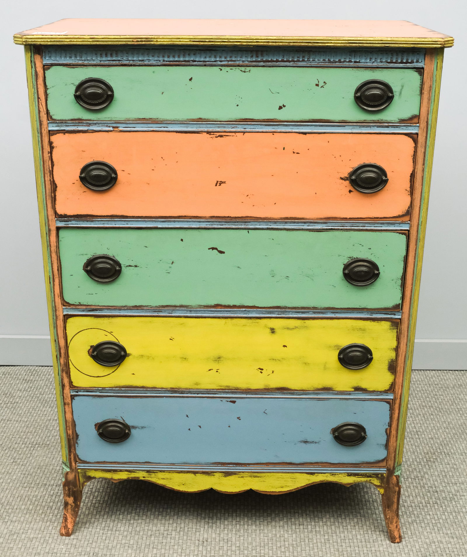Pastel Painted Chest of Drawers (1 of 9)