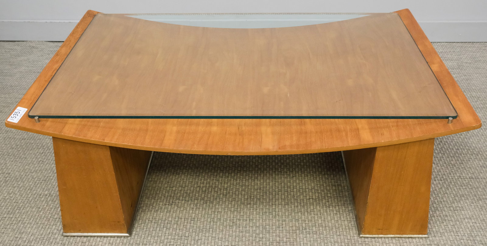 Mid-Century Modern Glass Top Coffee Table (1 of 5)