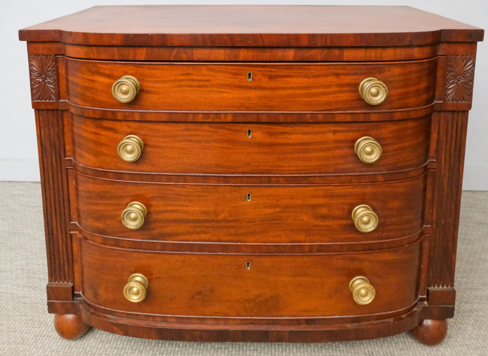 Federal Bow Front Chest of Drawers (1 of 7)