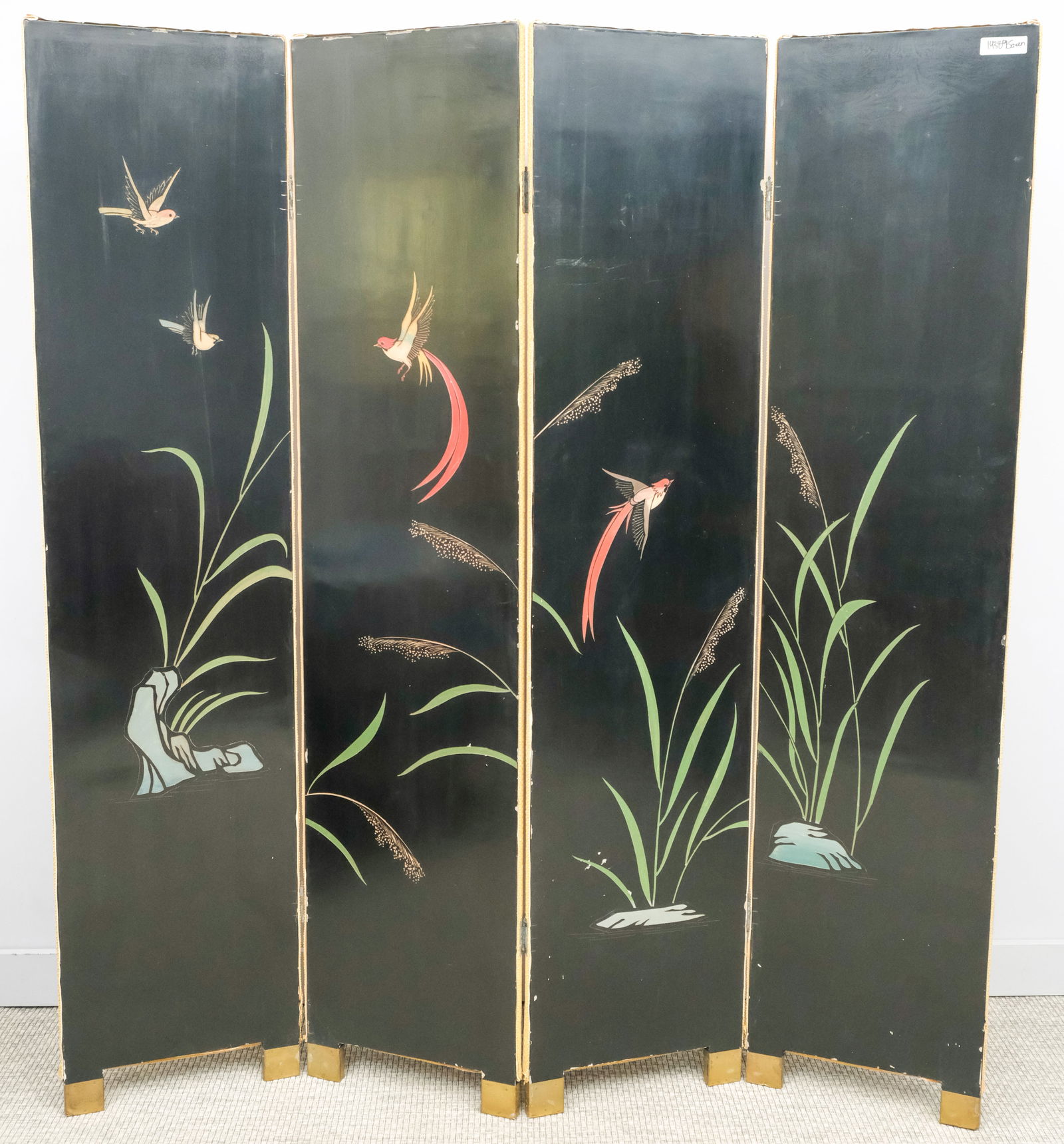 Asian Carved & Lacquered Room Divider (1 of 6)