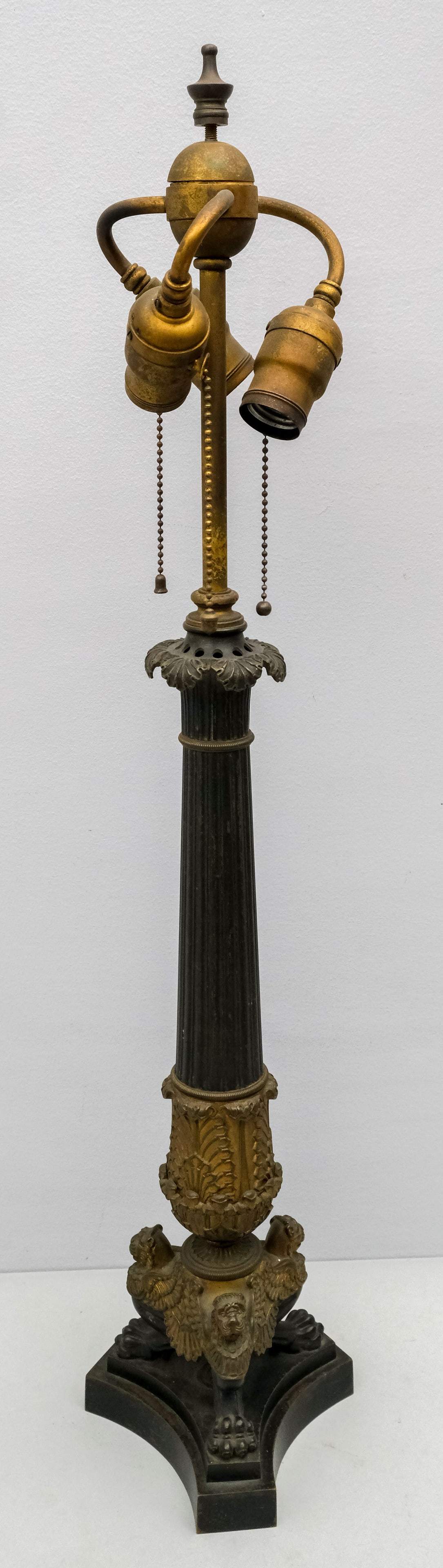 French Empire Bronze Column Lamp (1 of 7)