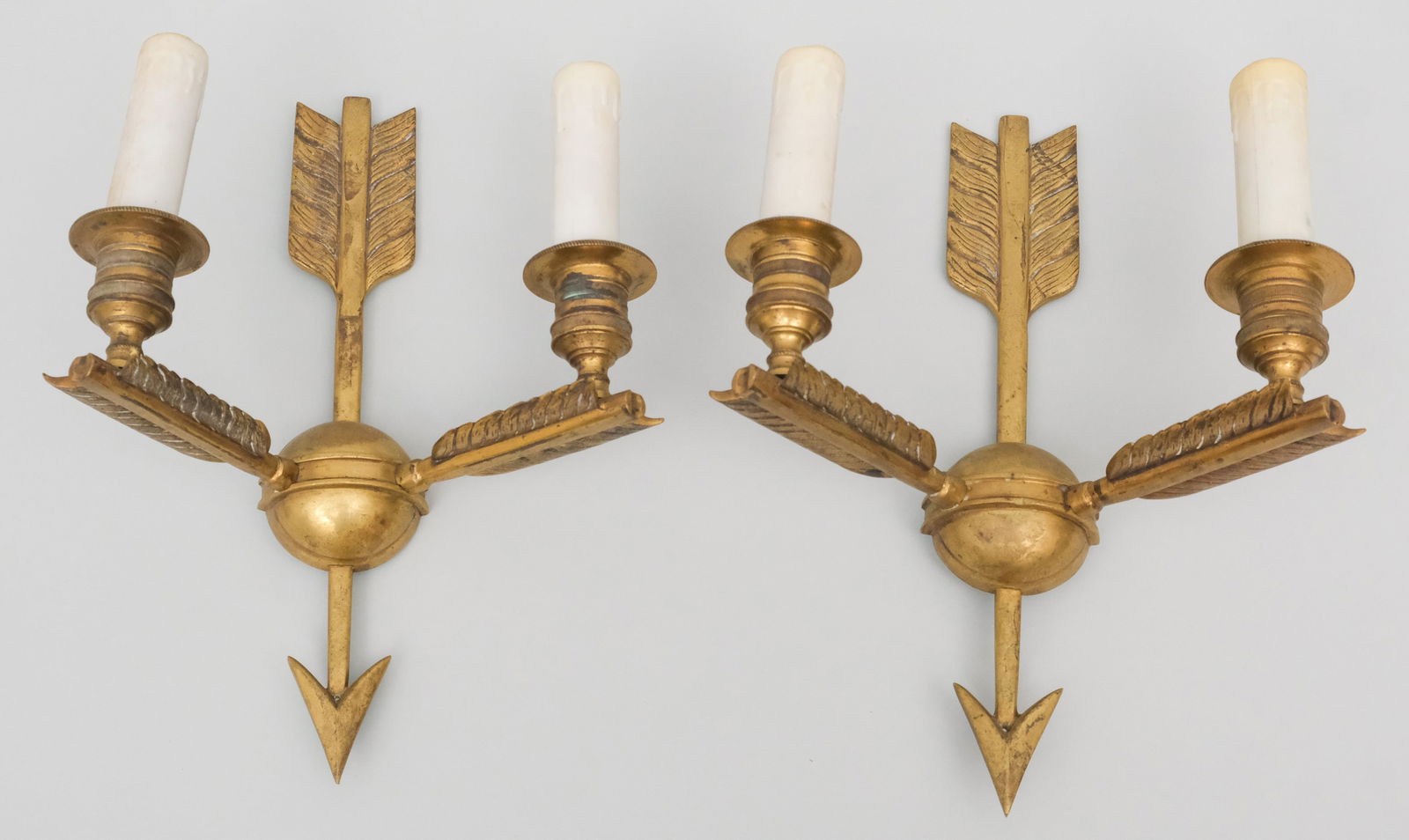 Antique Brass Directional Arrow Sconces (1 of 5)
