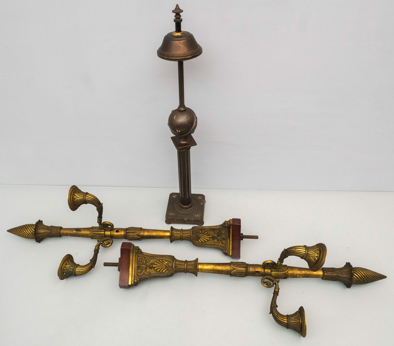 Pair of Large Bronze Architectural Sconces (1 of 12)