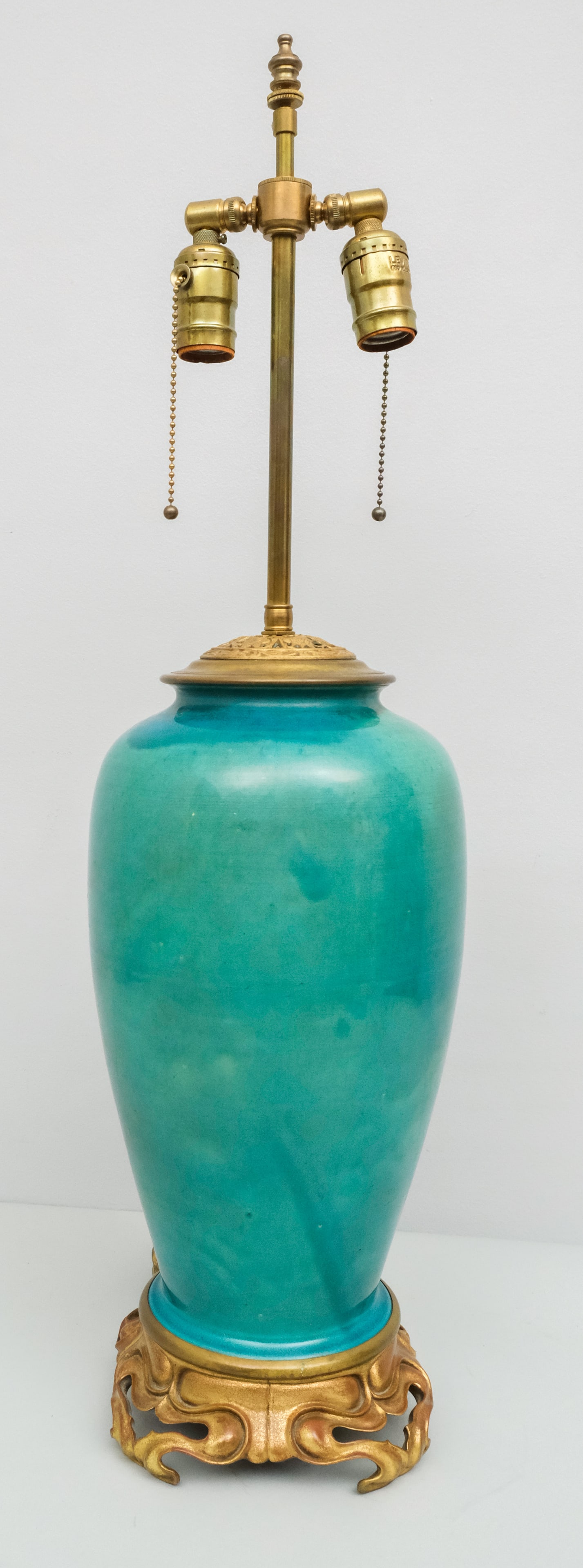 Chinese Green Glaze Vase Lamp (1 of 6)