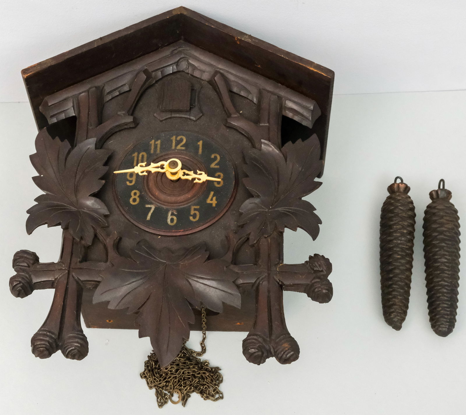 Antique Wooden Carved Cuckoo Clock (1 of 10)