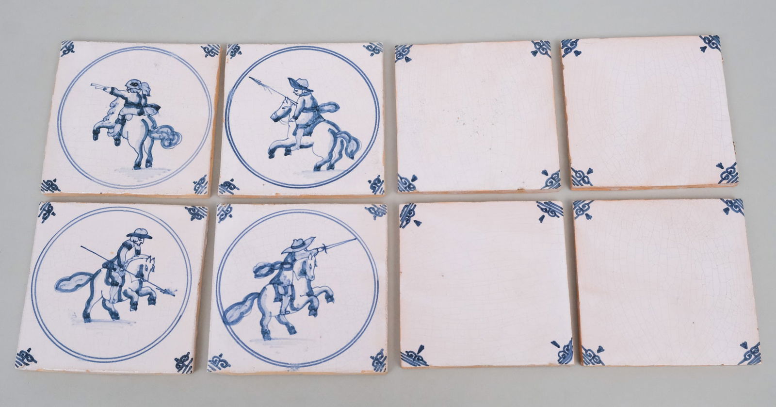 Group of 8 Delft Pottery Tiles (1 of 5)