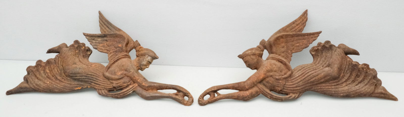 Antique Pair Cast Iron Angels (1 of 6)