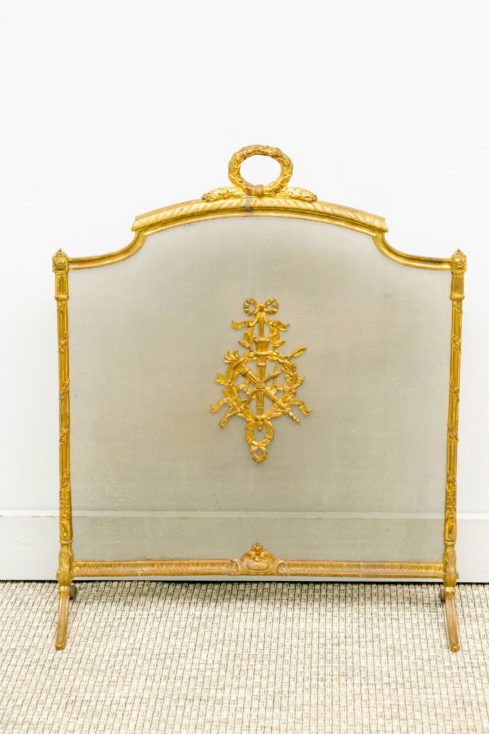 Antique Gilt Bronze Fireplace Screen (1 of 6)