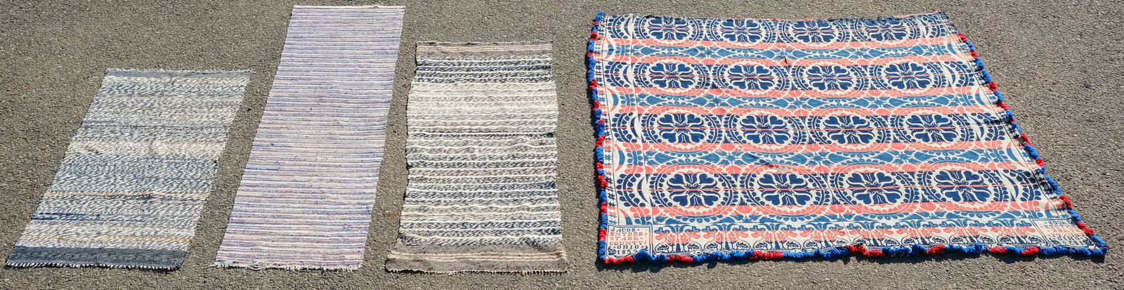 Stark County, Ohio Coverlet & 3 Rag Rugs (1 of 18)