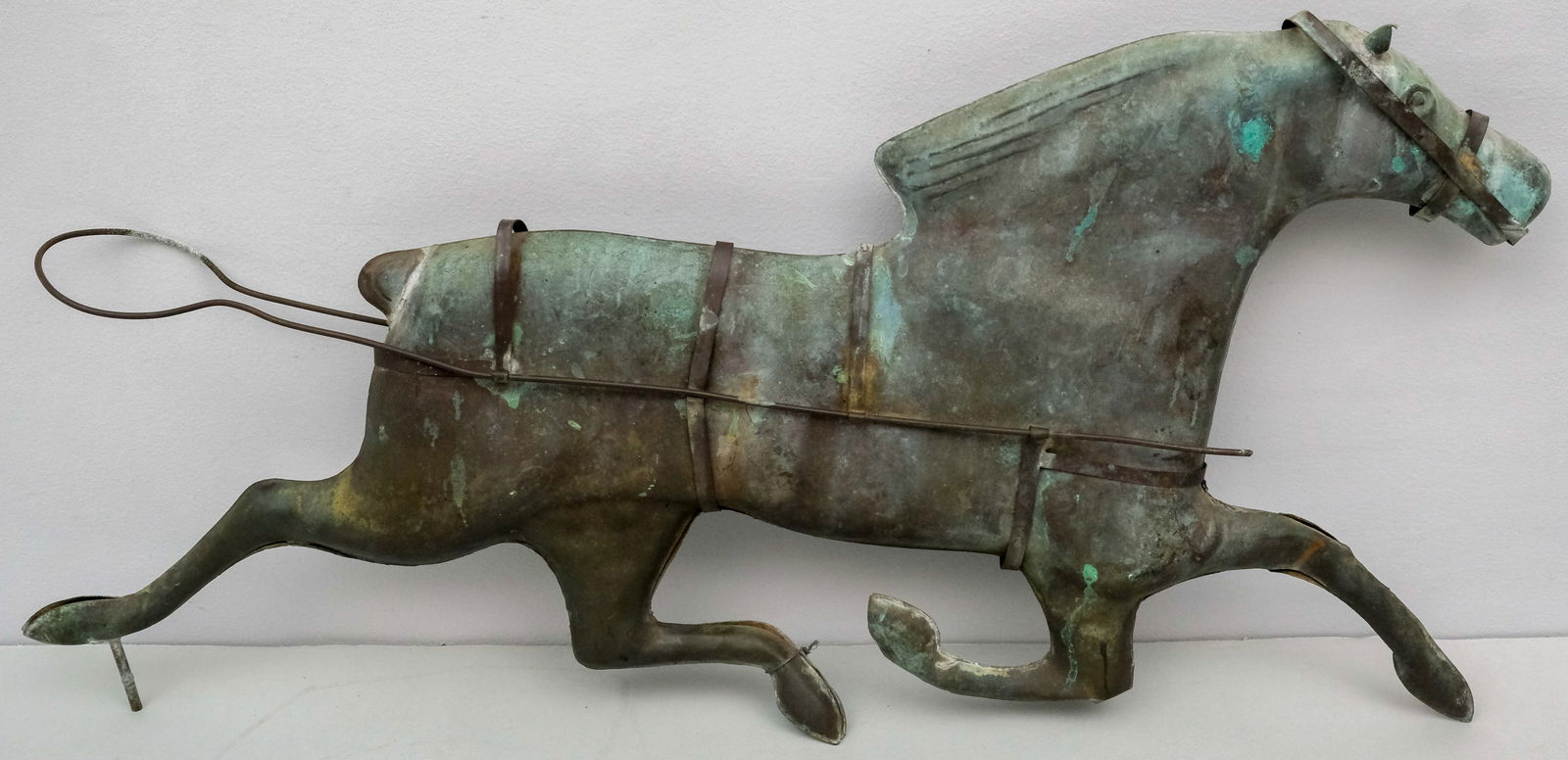 Antique Hollow Body Copper Horse Weathervane (1 of 4)