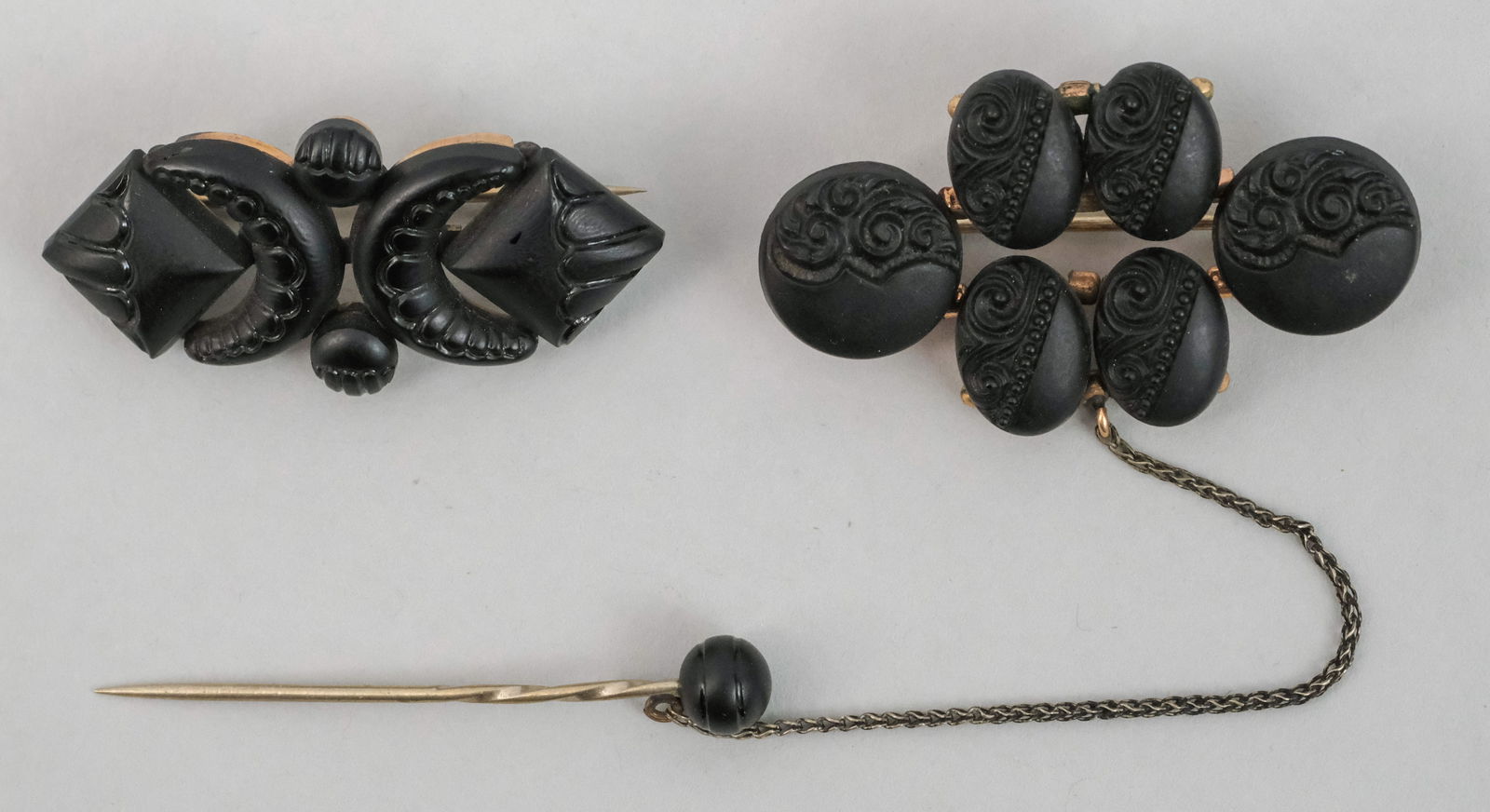 Antique Carved Jet Mourning Jewelry (1 of 10)