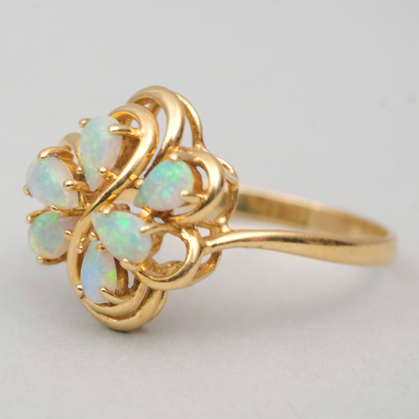 Vintage Floriform 14K Gold & Opal Ring (1 of 9)