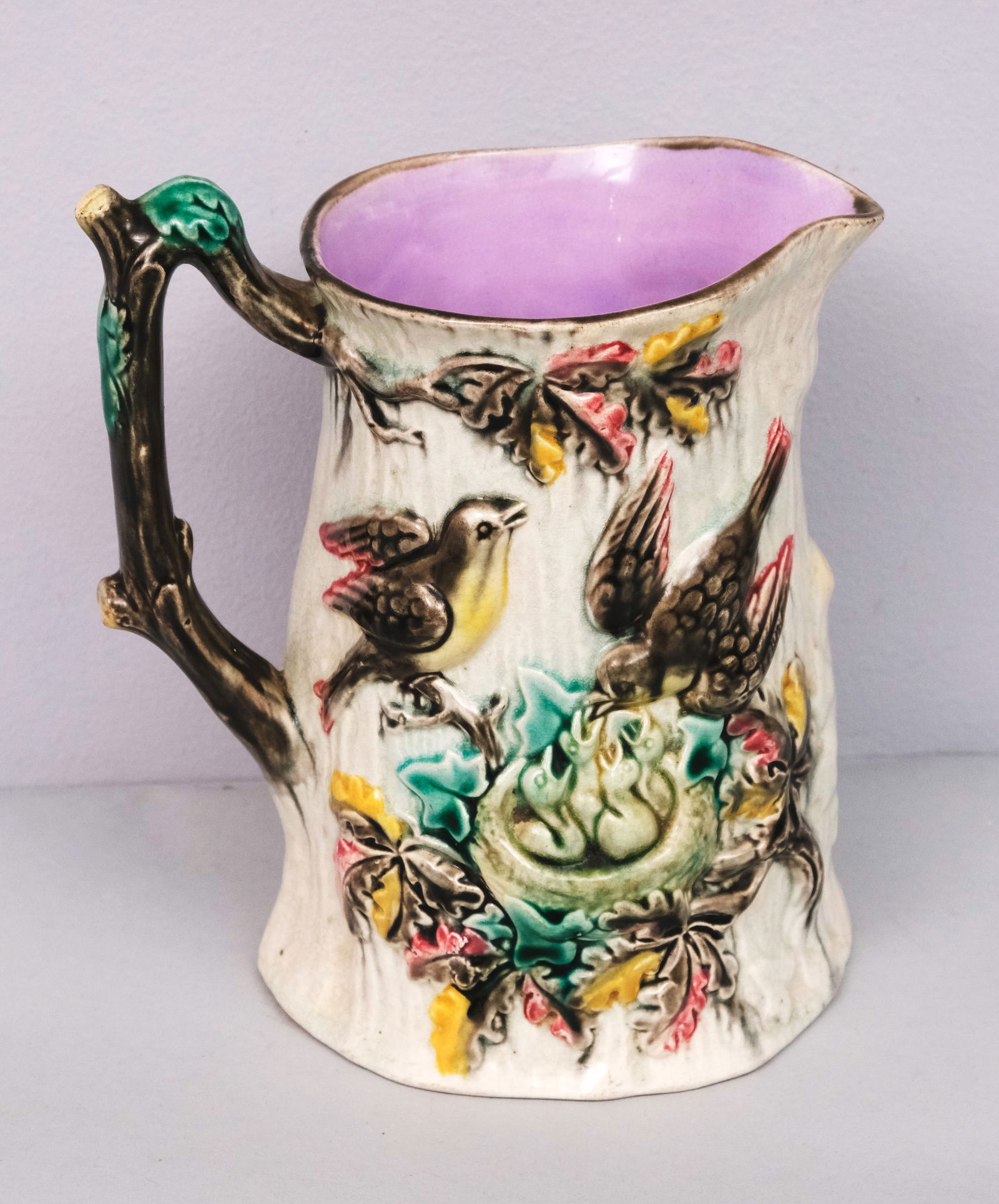 Antique English Majolica Pottery Pitcher (1 of 7)