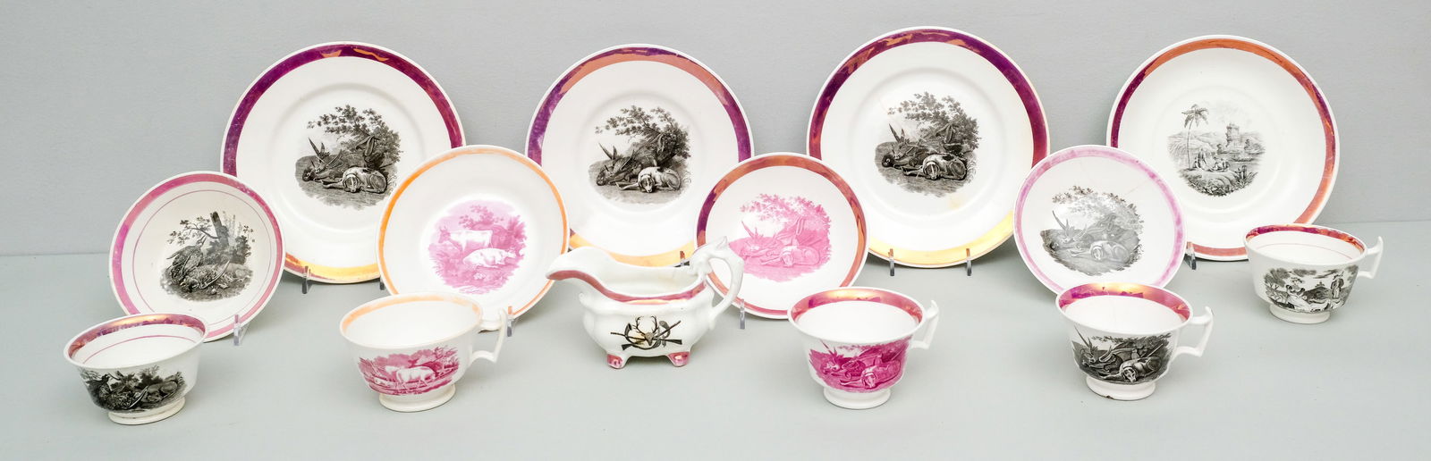 Group of Antique Pink Lustreware (1 of 5)