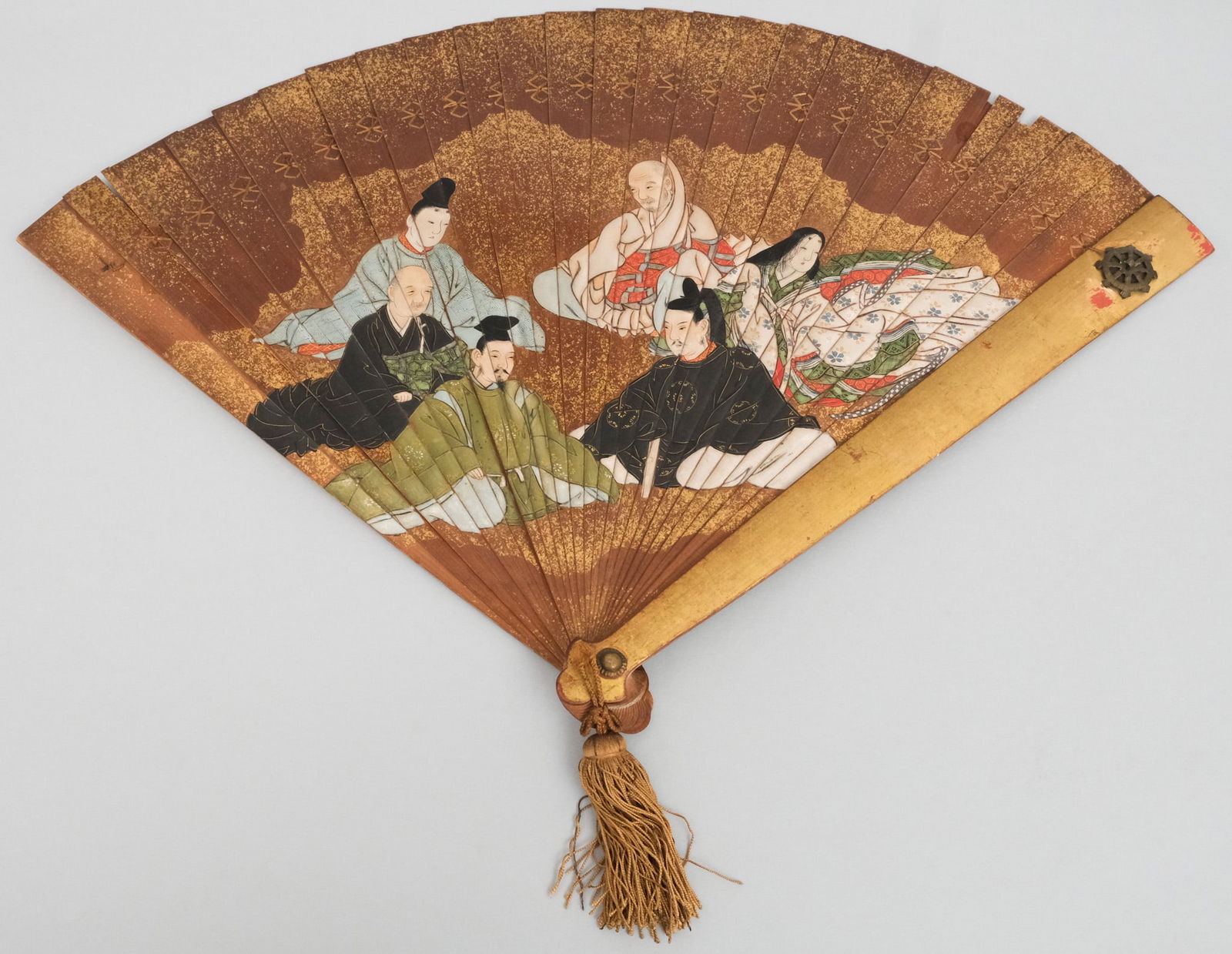 Antique Japanese Decorated Folding Hand Fan (1 of 5)