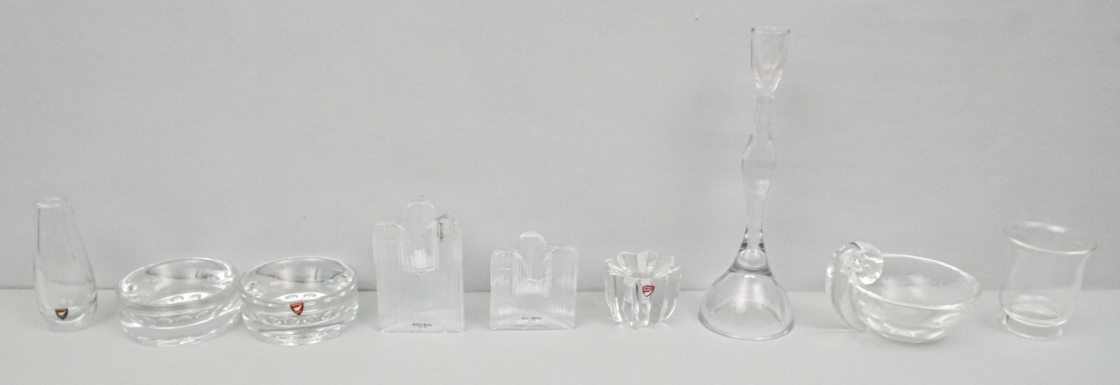 Group of Signed Art Glass Articles: Comprising pieces by Kosta, Orrefors and more.
