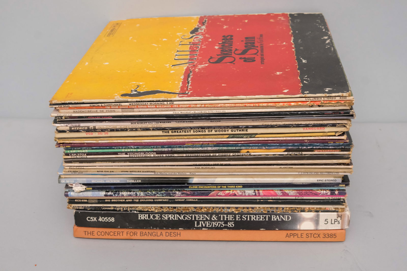 Crate Of Various Vinyl Records Auction