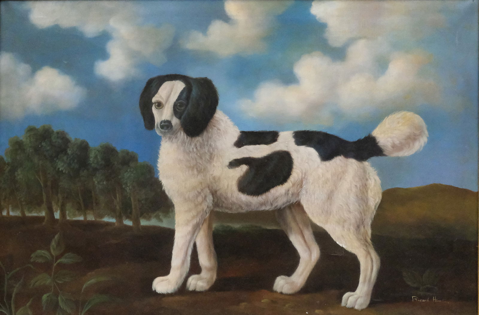 American School, Norfolk Spaniel at Attention (1 of 5)