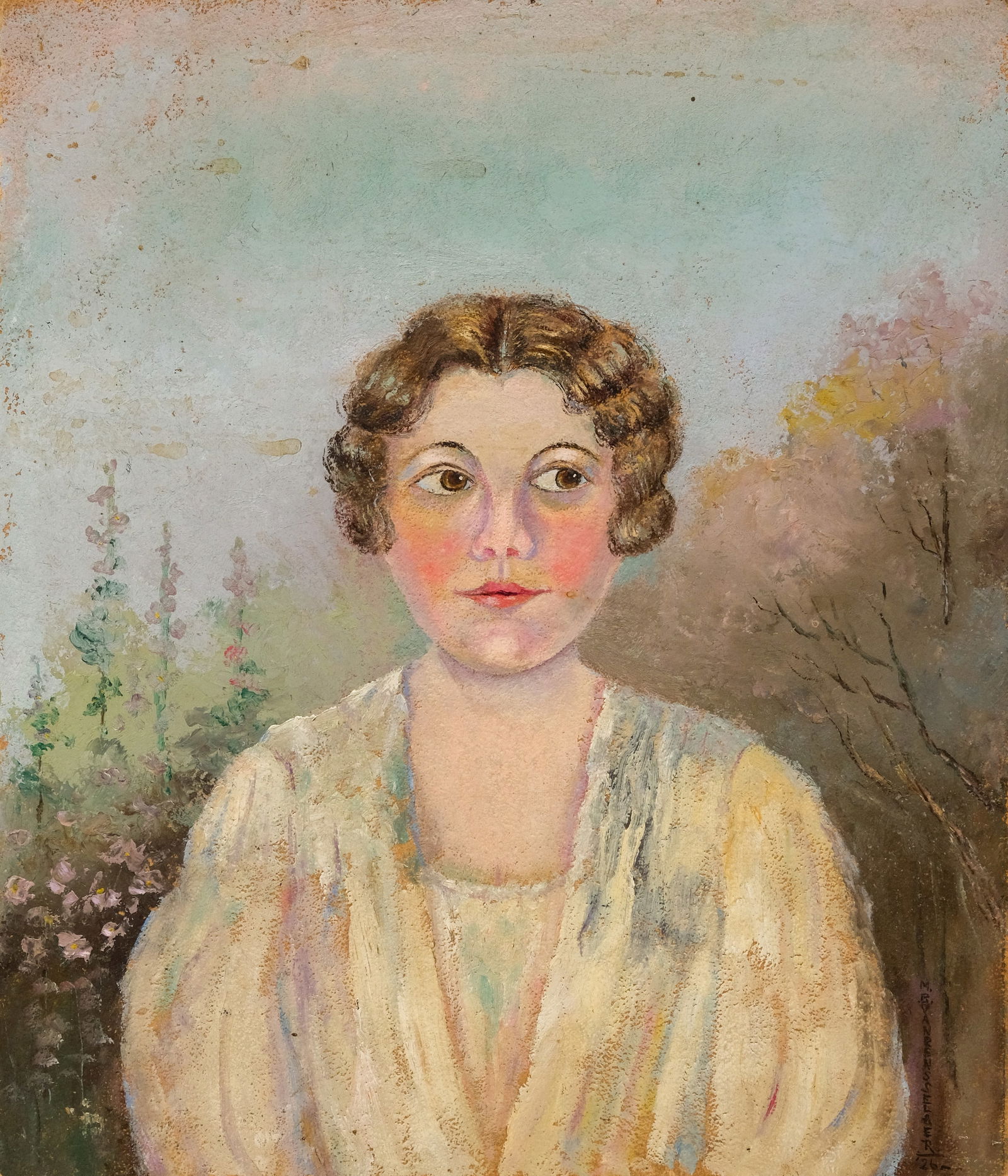 American School, Woman in the Garden (1 of 4)