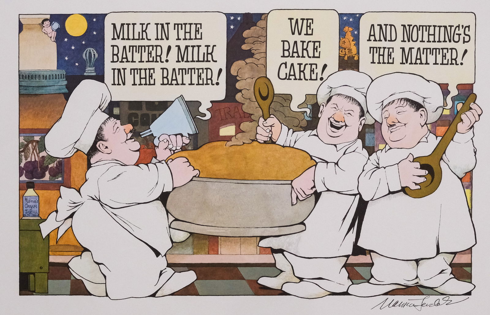 Maurice Sendak, "Night Kitchen" Scene (1 of 4)