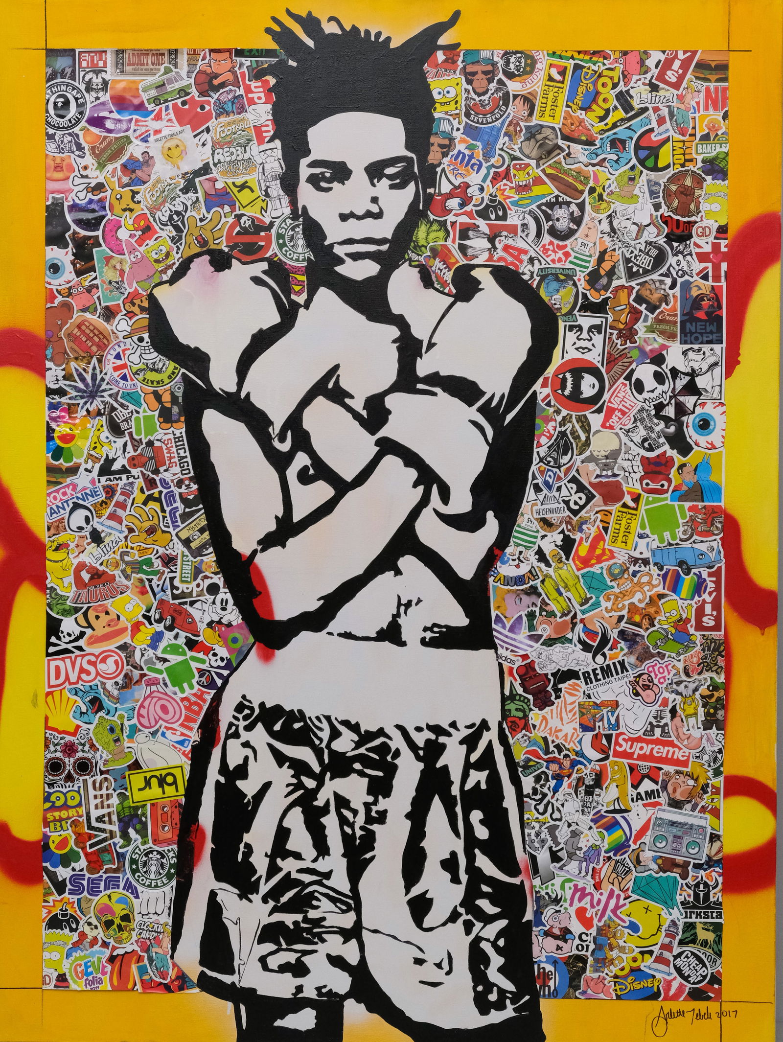 Arlette Tebele, Basquiat with Boxing Gloves (1 of 4)