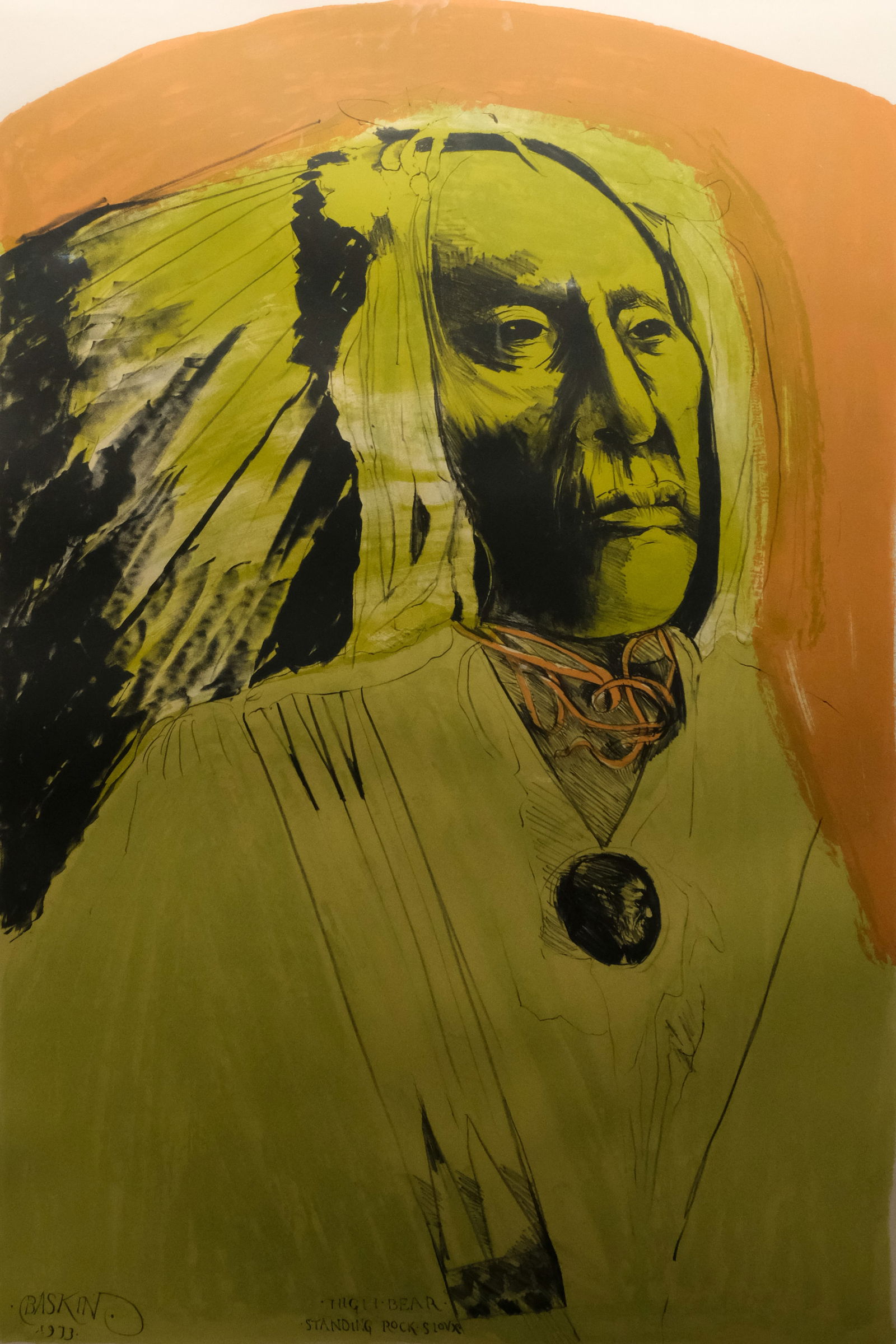 Leonard Baskin, "High Bear Standing Rock Sioux" (1 of 5)