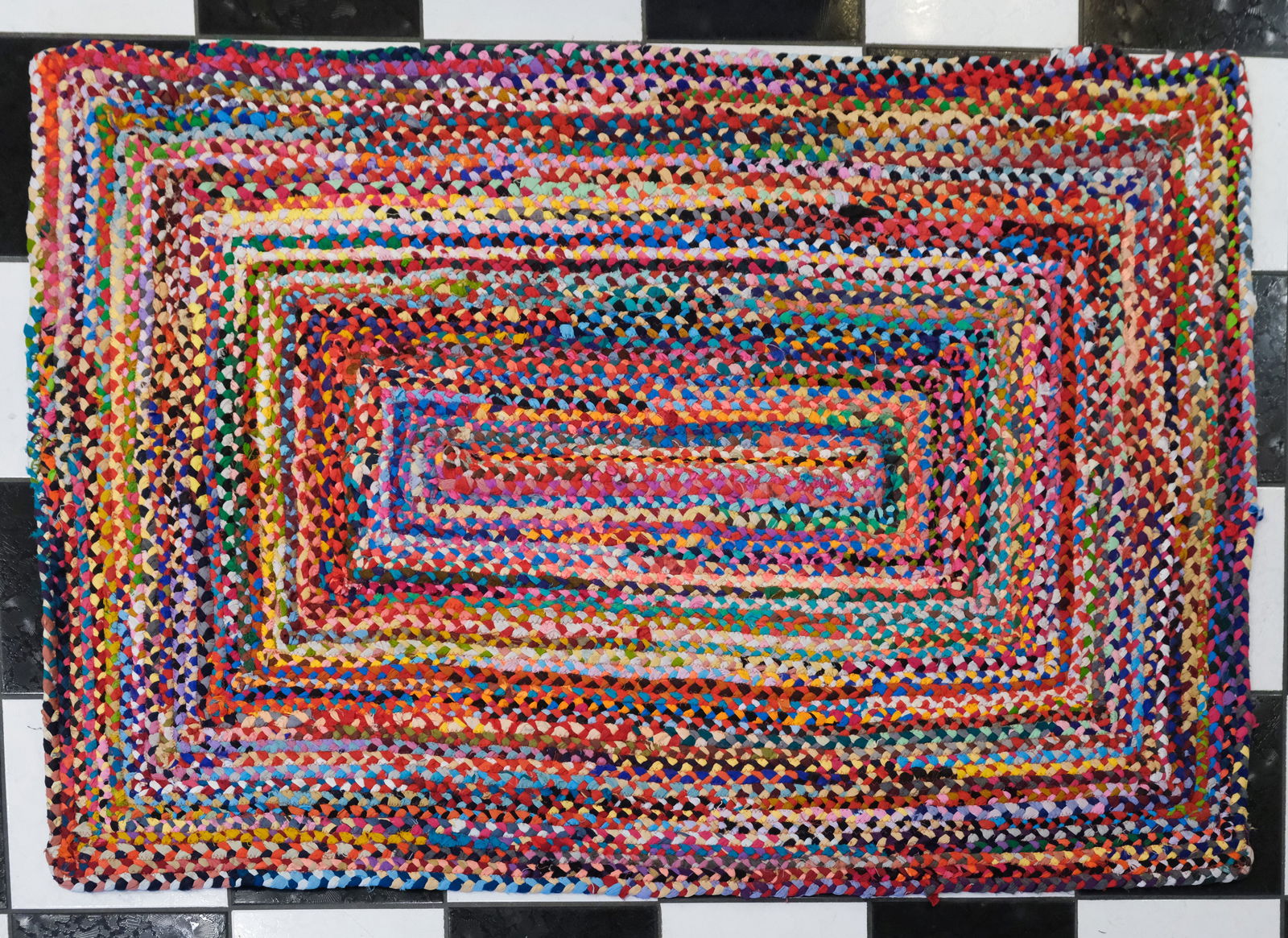 Rainbow Rag Rug 50" x 70" (1 of 6)