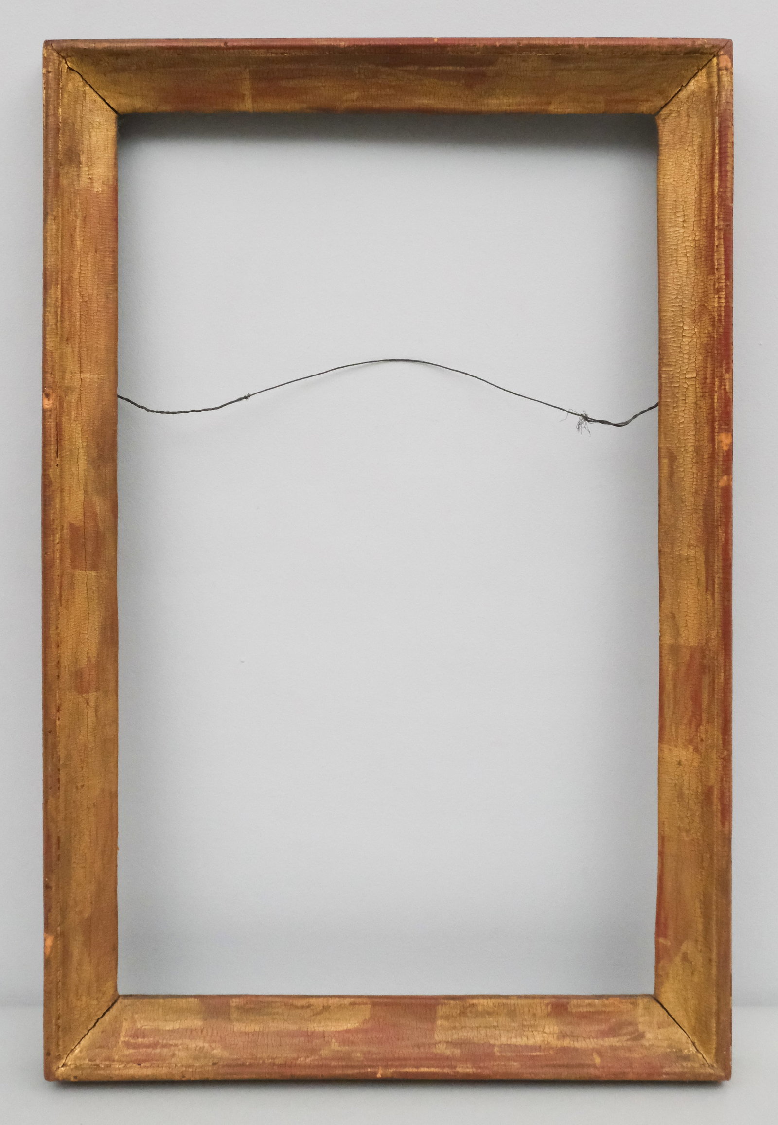 American Giltwood Frame 15 3/4" x 26": American, ca. 1880, having crackled surface. Overall 20" x 30", rabbet 15 3/4" x 26", molding 2 1/4".