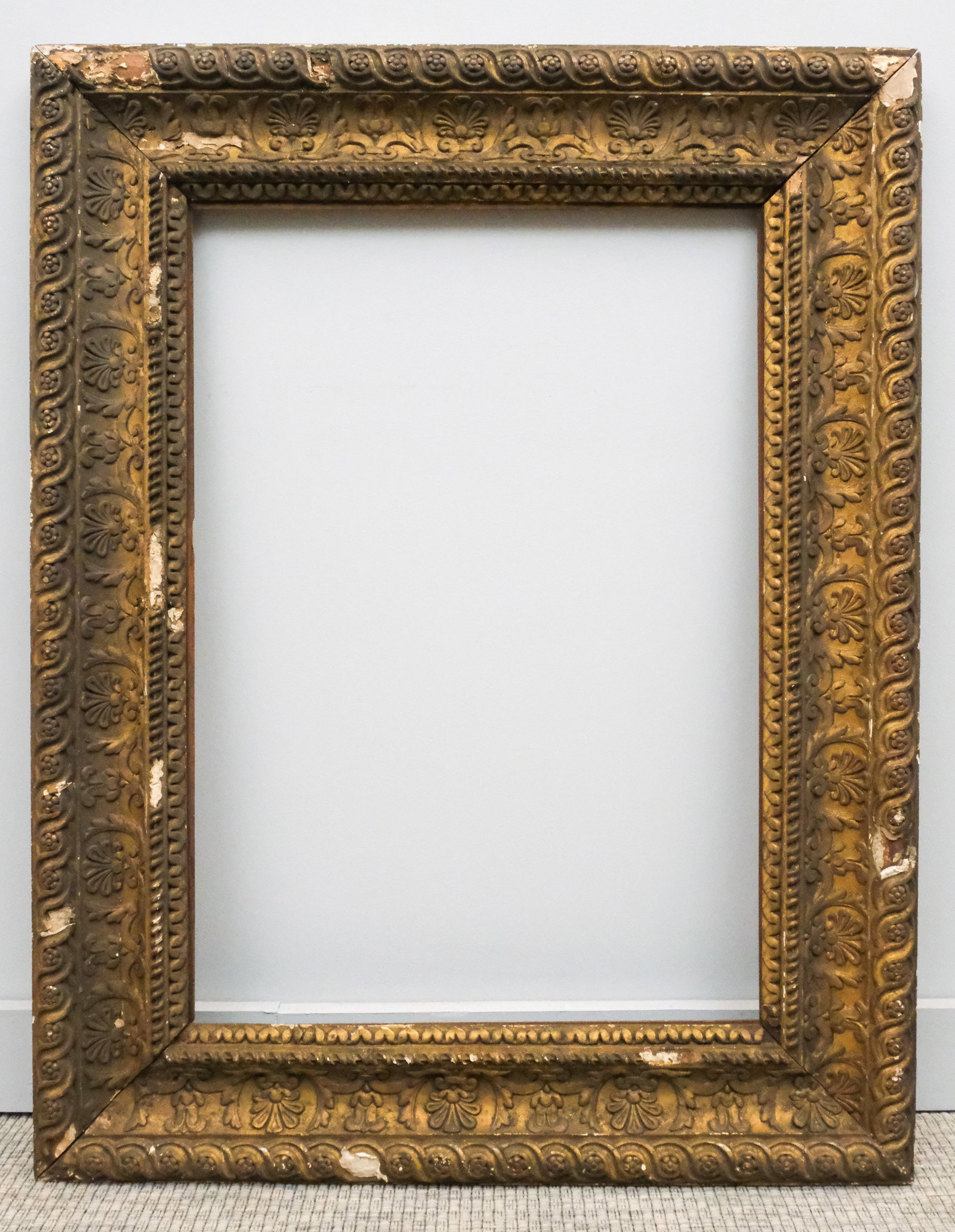 Aesthetic Movement Gilt Frame 21" x 30 1/2": American, ca. 1880. Overall 32 1/4" x 41 1/2", rabbet 21" x 30 1/2", molding 5 3/4".