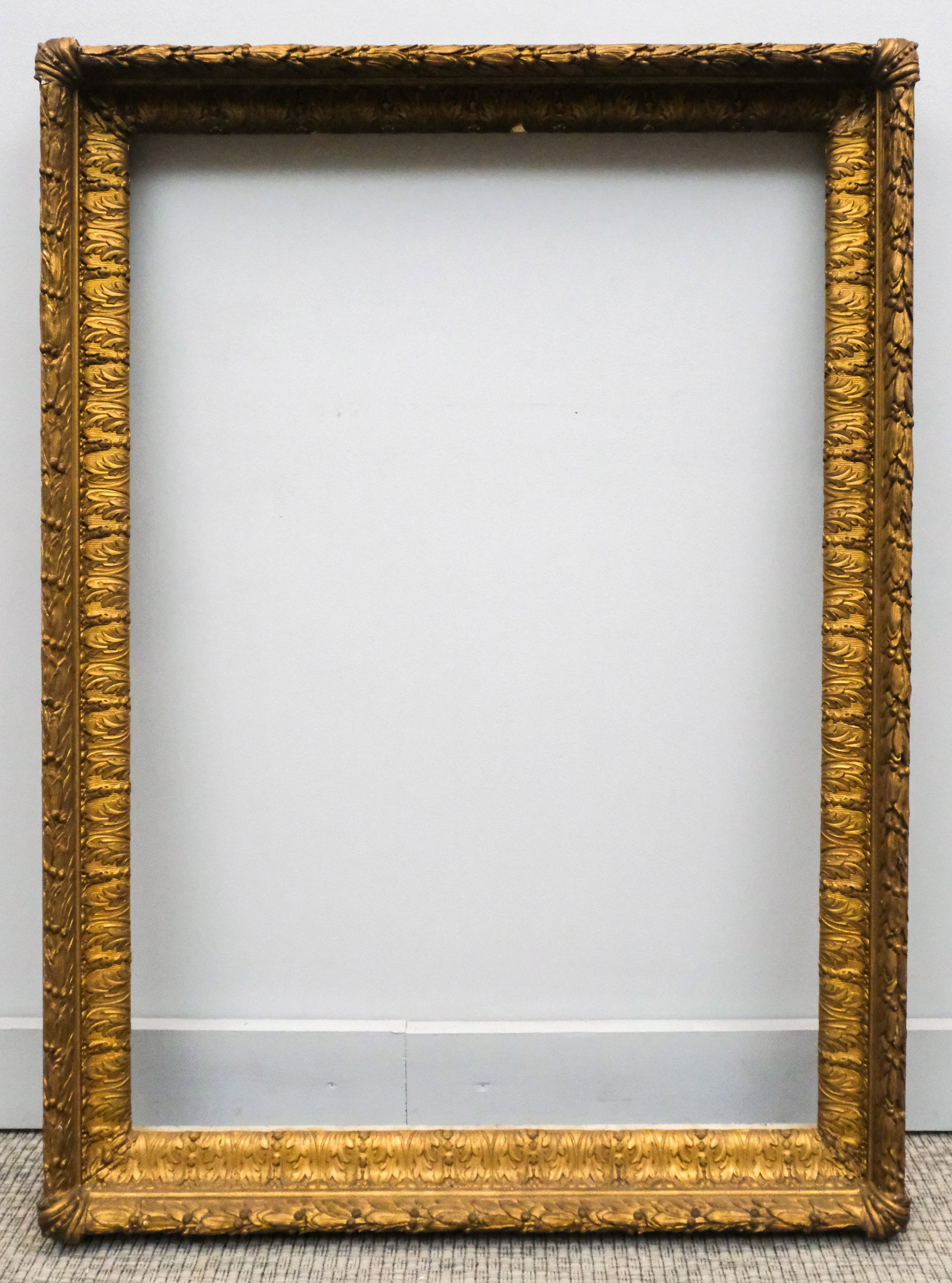 Hudson River School Gilt Frame 25 1/4" x 36 1/4": American, ca. 1870, having acanthus ogee. Overall 30 3/4" x 41 3/4", rabbet 25 1/4" x 36 1/4", molding 3".