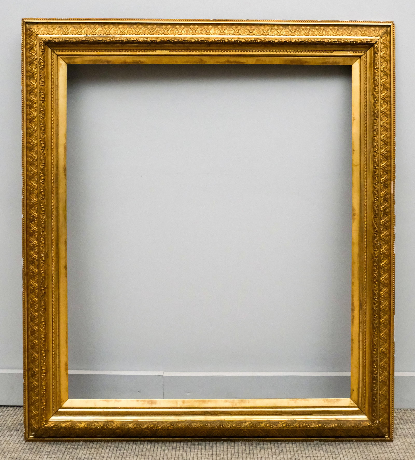 Hudson River School Gilt Frame 31 1/2" x 37 1/2": American, ca. 1870, having brightly gilded reverse profile. Overall 41" x 46 3/4", rabbet 31 1/2" x 37 1/2", molding 5".
