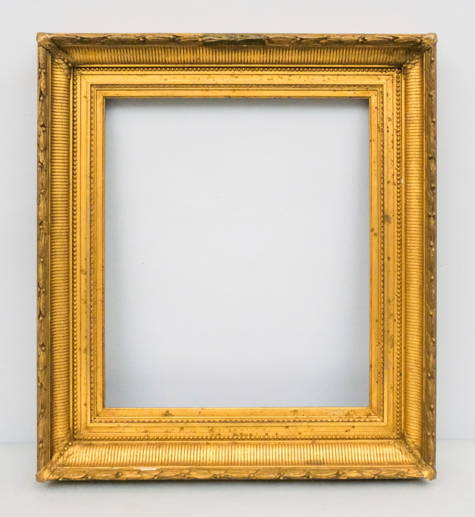 Hudson River School Gilt Frame 15 1/4" x 17 3/4": American, ca. 1870, having fluted ogee and laurel and berry top edge. Overall 22 1/4" x 24 3/4", rabbet 15 1/4" x 17 3/4", molding 3 3/4".
