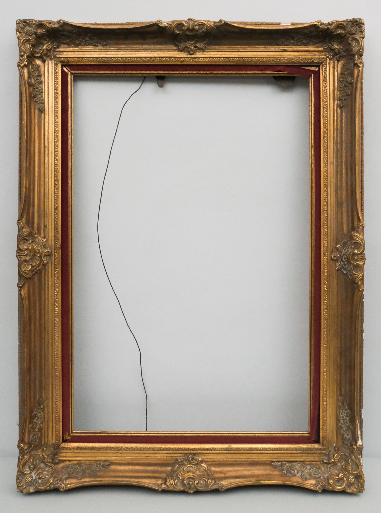 Louis XV Giltwood Frame 24" x 36": 20th century custom frame in the French taste. Overall 34" x 46", rabbet 24" x 36", molding 5 1/4".