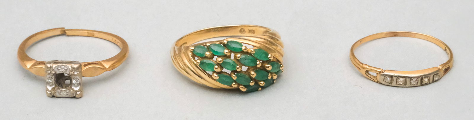 Three 10K & 14K Gold Rings (1 of 12)