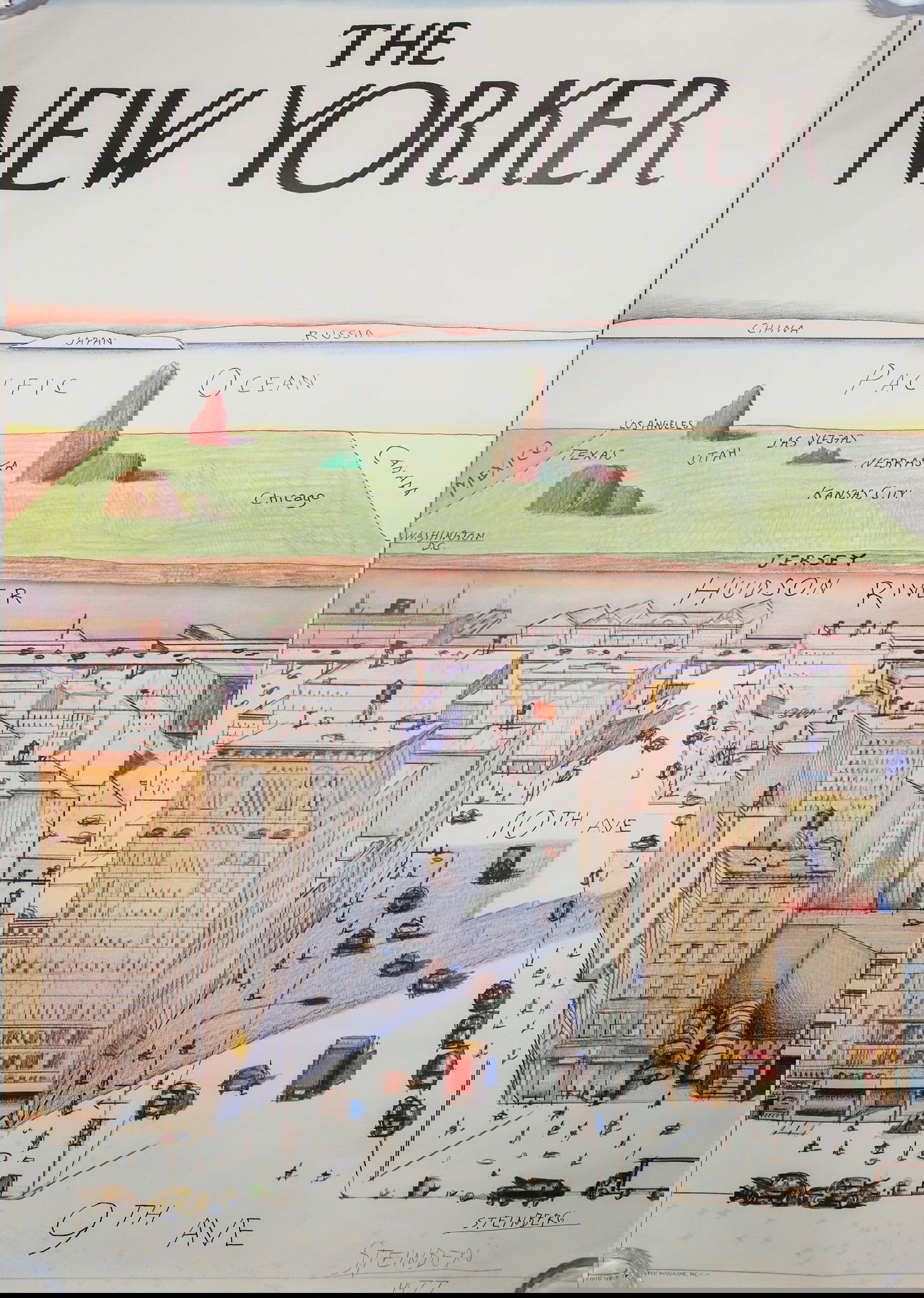 Saul Steinberg New Yorker Print (1 of 2)