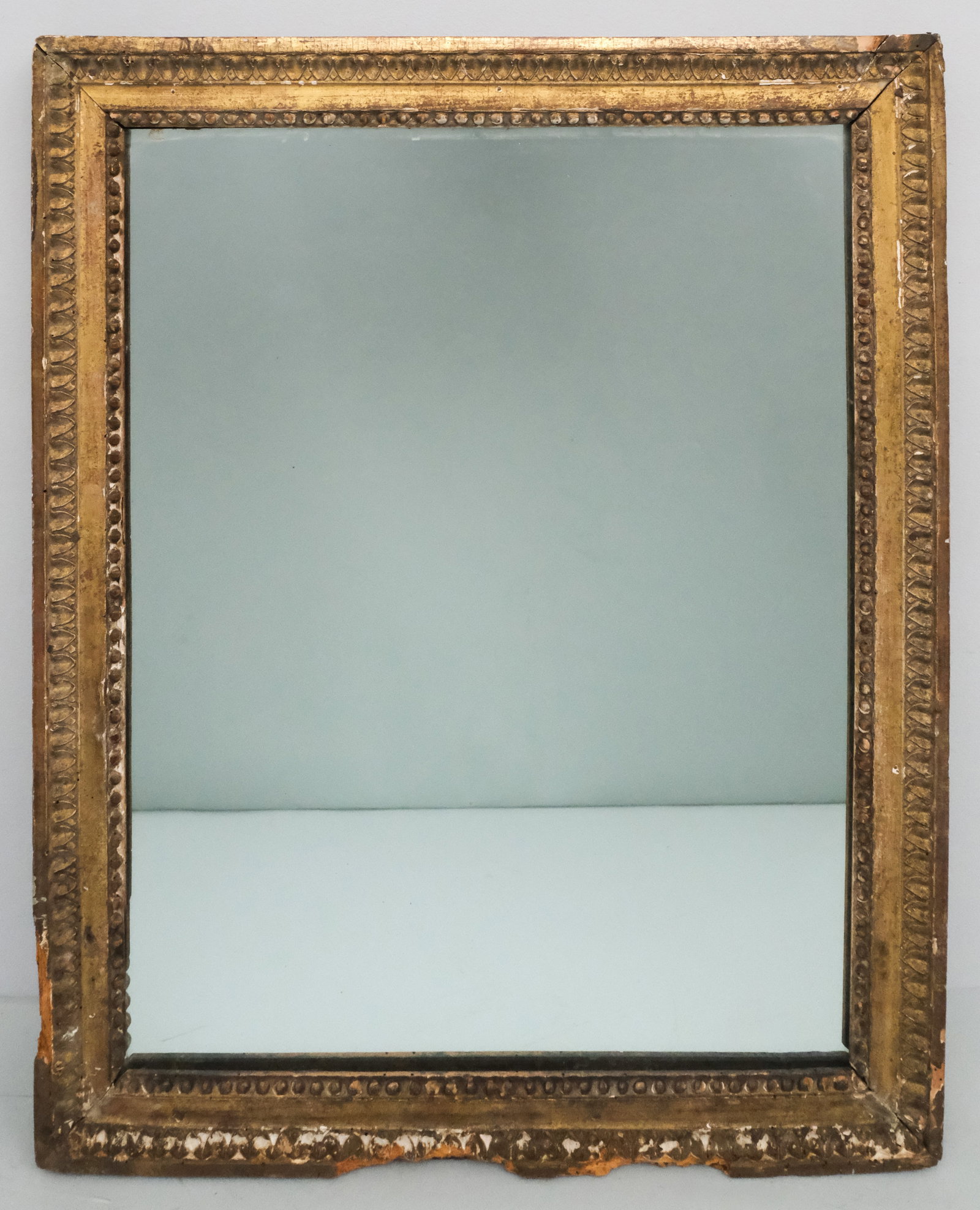 Antique Louis XVI Gilt Mirror: 18th century Louis XVI gilt mirror, 20 3/4" x 25 1/2" overall.